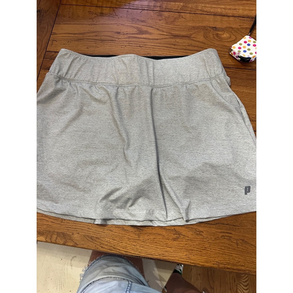 prince gray tennis skirt skirt with shorts large
